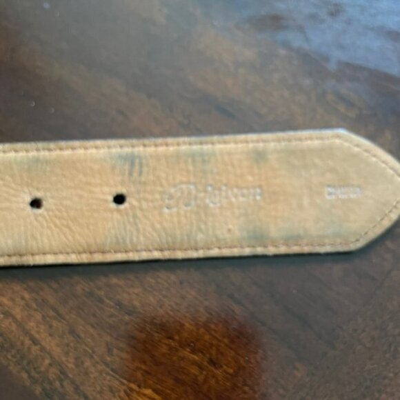 Brighton Suede Leather Silver Embossed Metal Chain Links - Picture 5 of 6